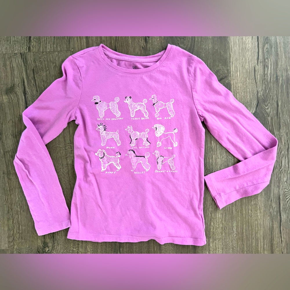 Girls Gap Kids Poodle / Pup Long Sleeve - Size M - Never Worn!